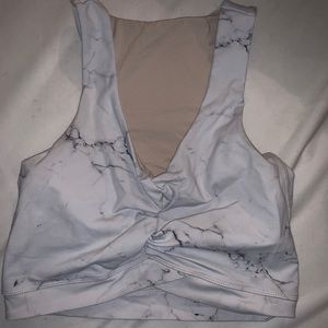 BuffBunny Marble Sports Bra/ Crop Top